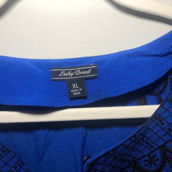 Lucky Brand XL Blue embellished dress - Picture 6 of 6